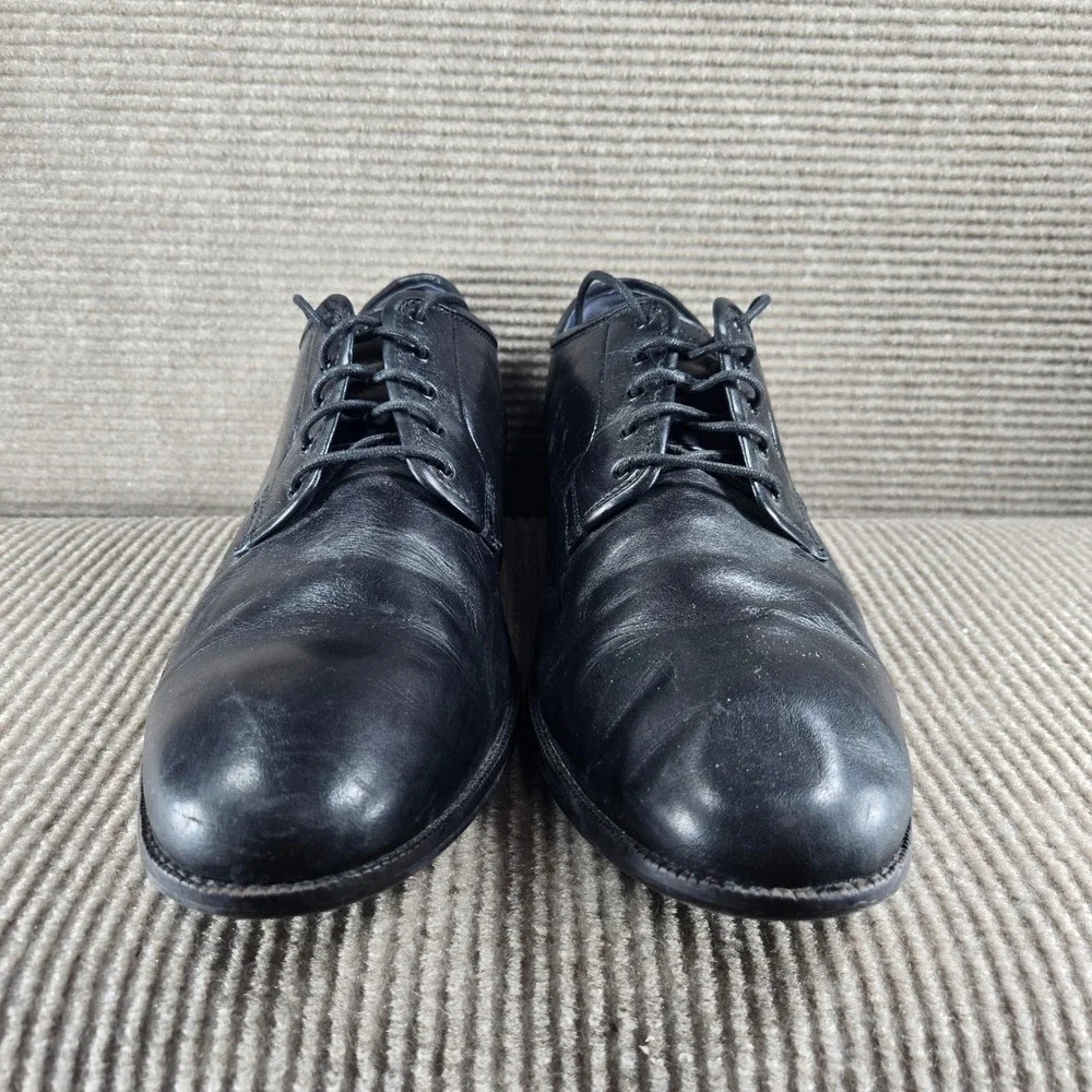 Cole Haan Mens 15 Black Leather Plain Toe Derby Dress‎ Shoes C29028